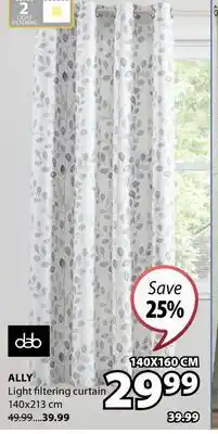 JYSK ALLY Light filtering curtain offer