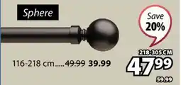 JYSK Sphere Curtain Rods offer