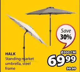 JYSK HALK Standing market umbrella, steel frame offer