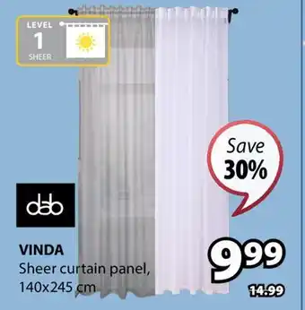 JYSK VINDA Sheer curtain panel offer