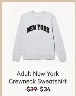 Joe Fresh Adult New York Crewneck Sweatshirt offer