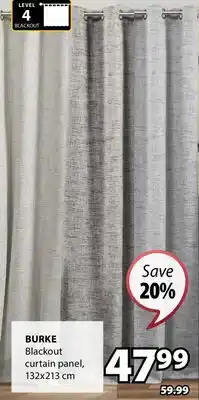 JYSK Burke Blackout curtain panel offer