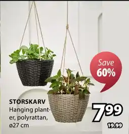 JYSK STORSKARV Hanging planter offer
