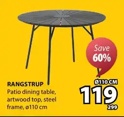 JYSK RANGSTRUP Patio dining table offer