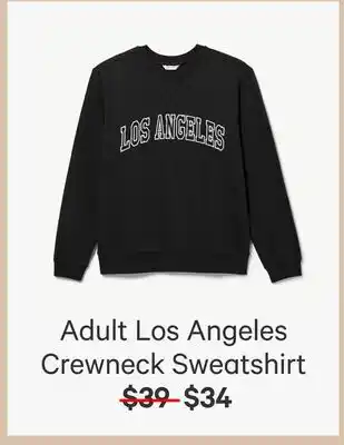 Joe Fresh Adult Los Angeles Crewneck Sweatshir offer