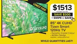 Leon's Samsung 85 4K Tizen Smart CUHD TV - UN85DU8000FXZC offer