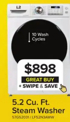 Leon's L2 White Front Load Washer (5.2 Cu. Ft) - LF52N3AWW offer