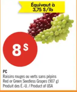 Pharmaprix PC Redor Green Seedless Grapes offer