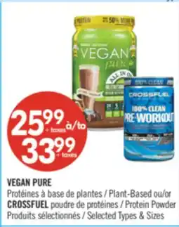 Pharmaprix VEGAN PURE Plant-Based or CROSSFUEL Protein Powder offer