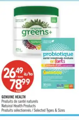 Pharmaprix GENUINE HEALTH Health Products offer