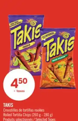 Pharmaprix TAKIS Rolled Tortilla Chips offer
