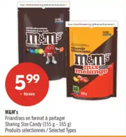 Pharmaprix M&M's Sharing Size Candy offer