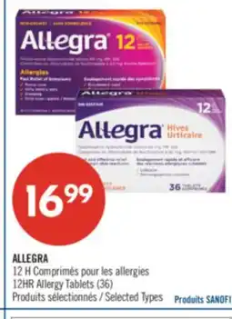 Pharmaprix ALLEGRA 12HR Allergy Tablets offer