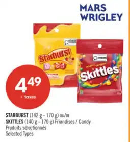 Pharmaprix STARBURST (142 g - 170 g) or SKITTLES (140 g - 170 g) Candy offer