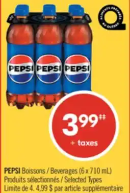 Pharmaprix PEPSI Beverages (6 x 710 mL) offer