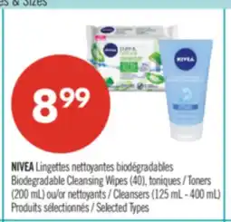 Pharmaprix NIVEA Biodegradable Cleansing Wipes (40), Toners (200 mL) or Cleansers (125 mL - 400 mL) offer