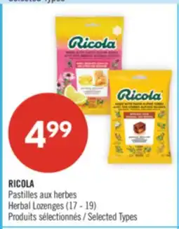 Pharmaprix RICOLA Herbal Lozenges offer