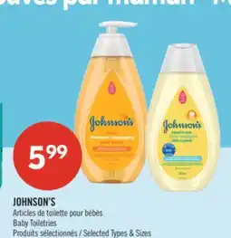 Pharmaprix JOHNSON'S Baby Toiletries offer
