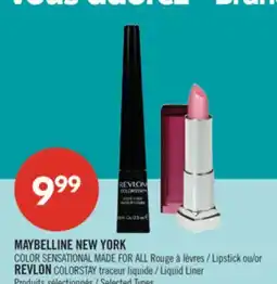 Pharmaprix MAYBELLINE NEW YORK COLOR SENSATIONAL MADE FOR ALL Lipstick or REVLON COLORSTAY Liquid Liner offer