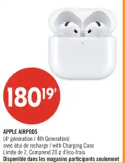 Pharmaprix APPLE AIRPODS 4th Generation with Charging Case offer