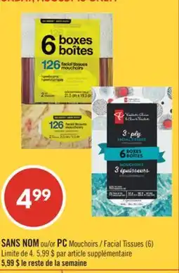 Pharmaprix NO NAME or PC Facial Tissues (6) offer
