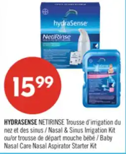Pharmaprix HYDRASENSE NETIRINSE Nasal & Sinus Irrigation Kit or Baby Nasal Care Aspirator Starter Kit offer