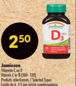 Pharmaprix Jamieson Vitamin C or D offer