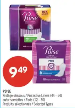 Pharmaprix POISE Protective Liners (44 - 54) or Pads (12 - 30) offer