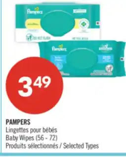 Pharmaprix PAMPERS Baby Wipes offer