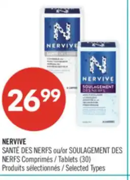 Pharmaprix NERVIVE SANTÉ DES NERFS or SOULAGEMENT DES NERFS Tablets offer