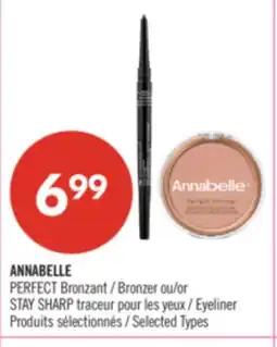 Pharmaprix ANNABELLE PERFECT Bronzer or STAY SHARP Eyeliner offer