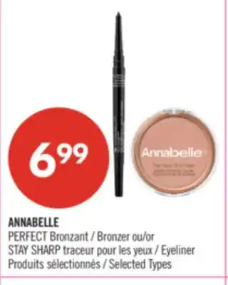 Pharmaprix ANNABELLE PERFECT Bronzer or STAY SHARP Eyeliner offer