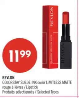 Pharmaprix REVLON COLORSTAY SUEDE INK or LIMITLESS MATTE Lipstick offer