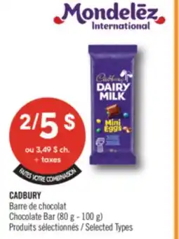 Pharmaprix CADBURY Chocolate Bar offer