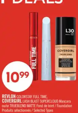 Pharmaprix REVLON COLORSTAY FULL TIME, COVERGIRL LASH BLAST SUPERCLOUD Mascara or TRUEBLEND MATTE Foundation offer