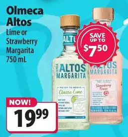 Co-op Olmeca altos lime or strawberry margarita offer