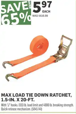 Co-op Max load tie down ratchet, 1.5-in. x 20-ft. offer