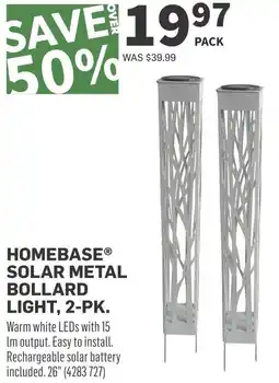 Co-op Homebase solar metal bollard light offer