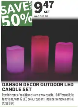 Co-op Danson decor outdoor led candle set offer