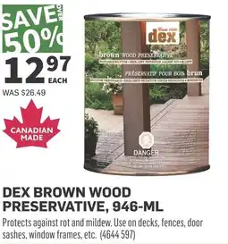 Co-op Dex brown wood preservative offer
