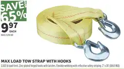 Co-op Max load tow strap with hooks offer