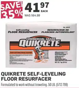 Co-op Quikrete self-leveling floor resurfacer offer