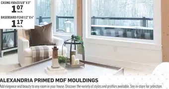 Co-op Alexandria primed MDF mouldings offer