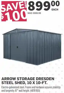 Co-op Arrow storage dresden steel shed offer