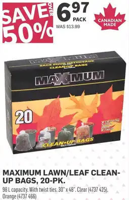 Co-op Maximum lawn leaf clean- up bags offer