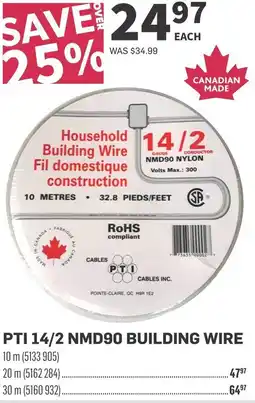 Co-op PTI 14/2 nmd90 building wire offer