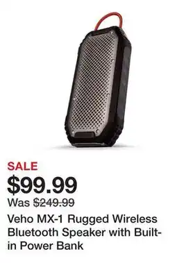 TSC Stores Veho MX-1 Rugged Wireless Bluetooth Speaker with Built-in Power Bank offer