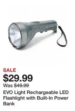 TSC Stores EVO Light Rechargeable LED Flashlight with Built-In Power Bank offer