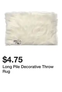 Dollarama Long Pile Decorative Throw Rug offer