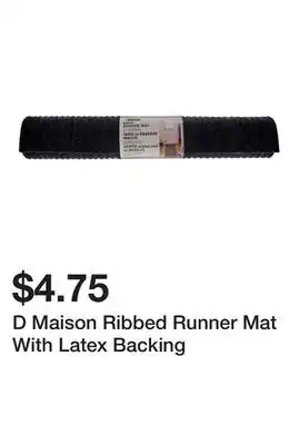 Dollarama D Maison Ribbed Runner Mat With Latex Backing offer
